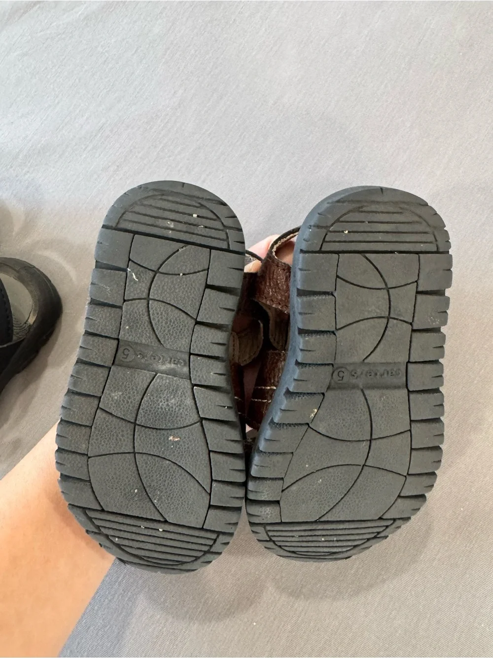Carter's Brown Leather-Style Fisherman Sandals for Kids
